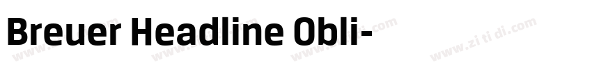 Breuer Headline Obli字体转换